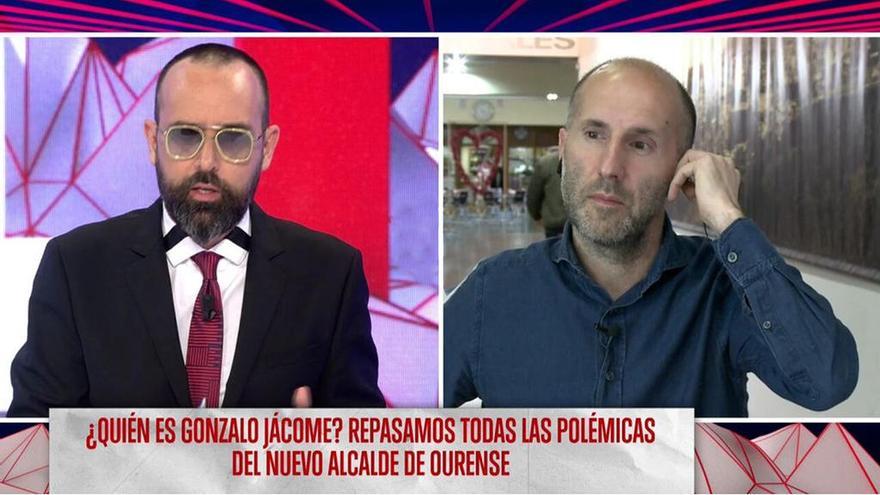 Un momento de la entrevista entre Risto Mejide y Gonzalo Pérez Jácome en Cuatro. // FdV