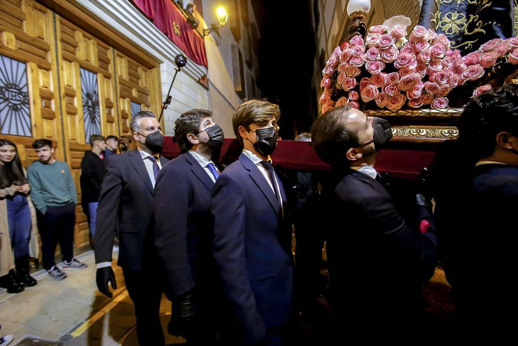 Semana Santa de Lorca 2022: Virgen de la Soledad del Paso Negro, iglesia y procesión