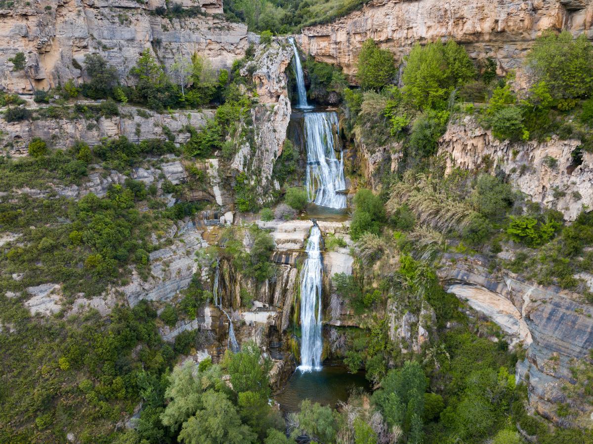 Vista sobre las cascadas de Sant Miquel del Fai