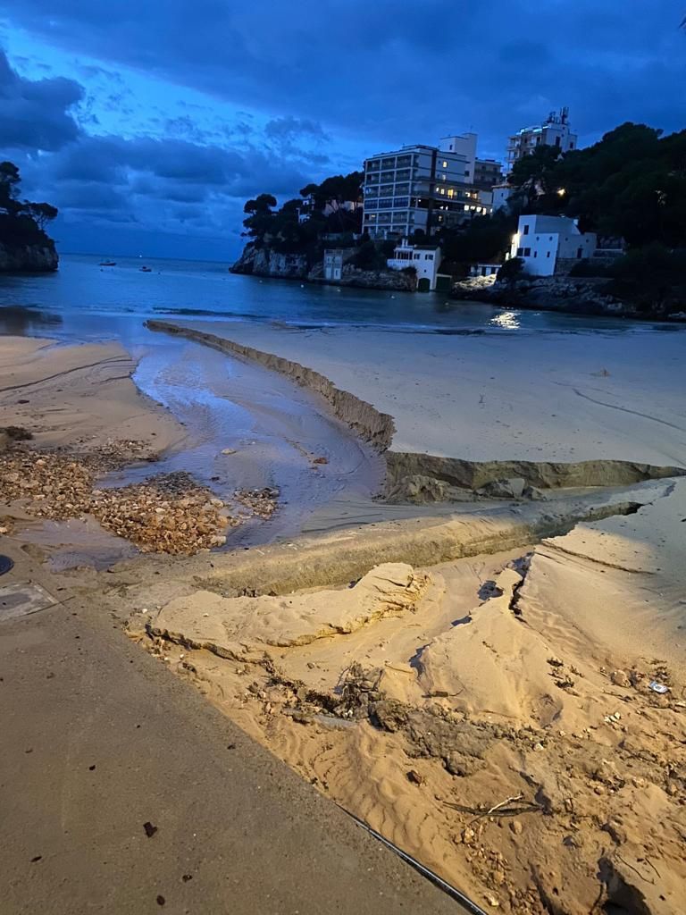 Las tormentas descargan 163 litros en Cala Figuera y provocan inundaciones y numerosos desperfectos