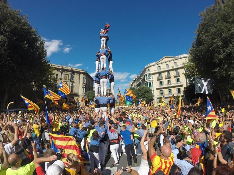 Els gironins a la manifestació de la Diada a Barcelona