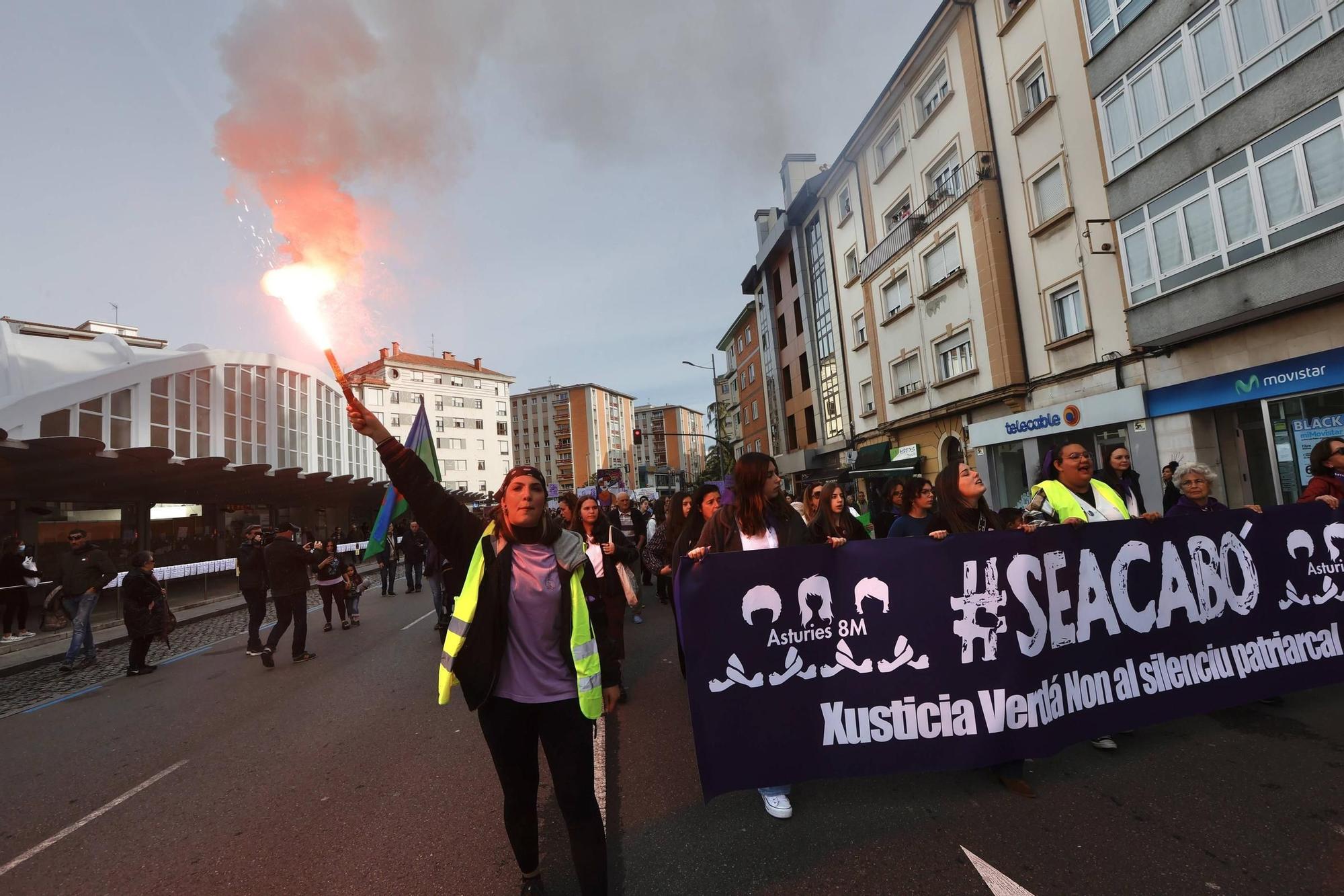 Así fue la manifestación del 25N en Pola de Siero