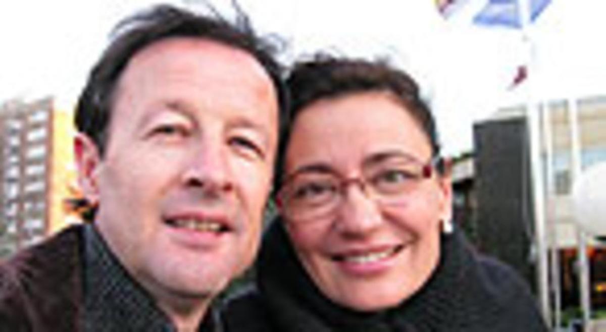 Maria Lluïsa Pérez i el seu marit, pares de Bojan. Maria Lluïsa Pérez i el seu marit, pares de Bojan.