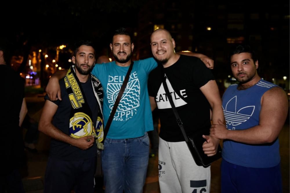 Celebración en Murcia del triunfo del Madrid