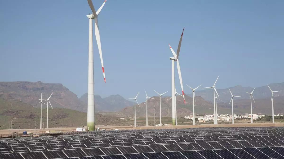 Vista del complejo de energías renovables de Ecoener en Gran Canaria.