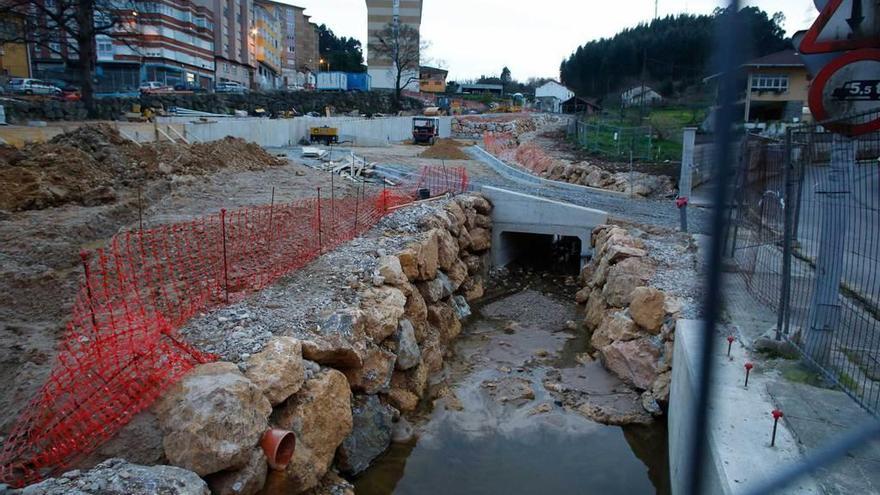 Las obras del nuevo aparcamiento.