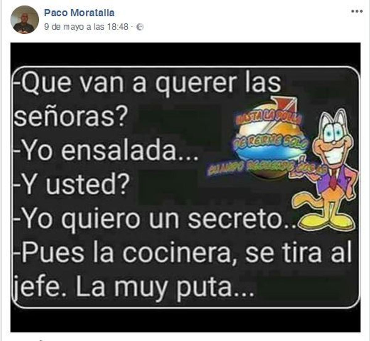 Los mensajes machistas de un edil del PP de Bellreguard