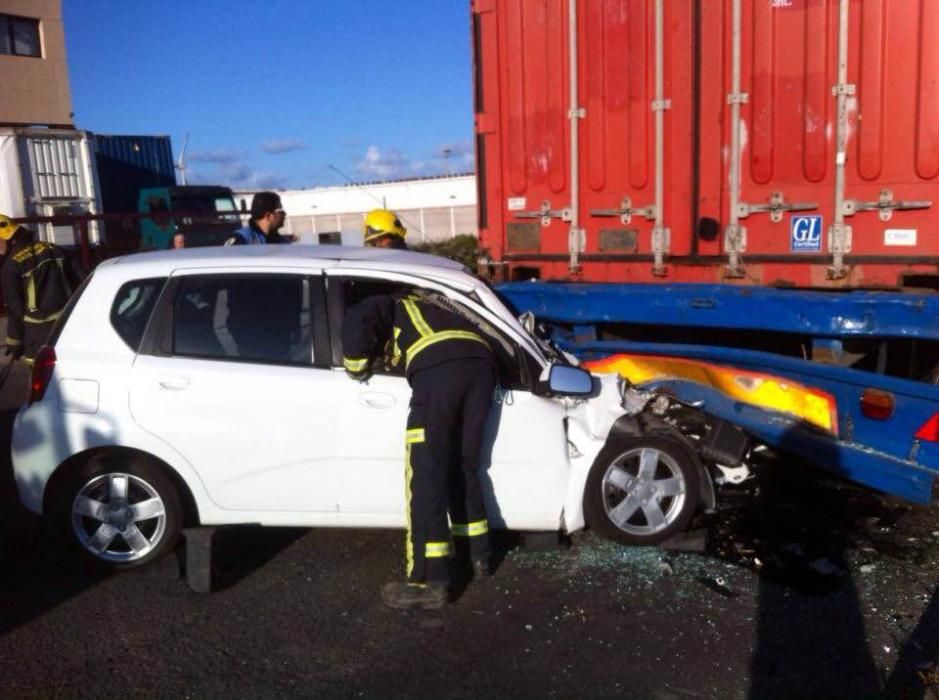 Accidente en el polígono industrial de Arinaga