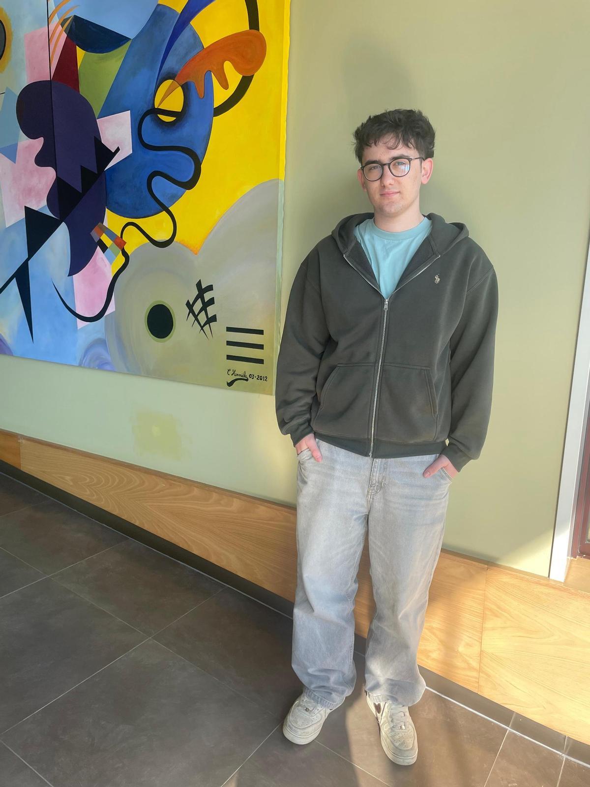 Francisco Moreira Nieto en el Colegio Manuel Peleteiro de Santiago.