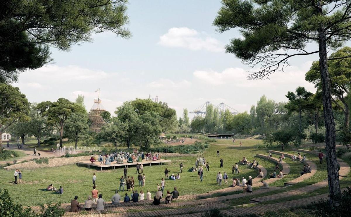 El anfiteatro y escenario del Parque de Desembocadura