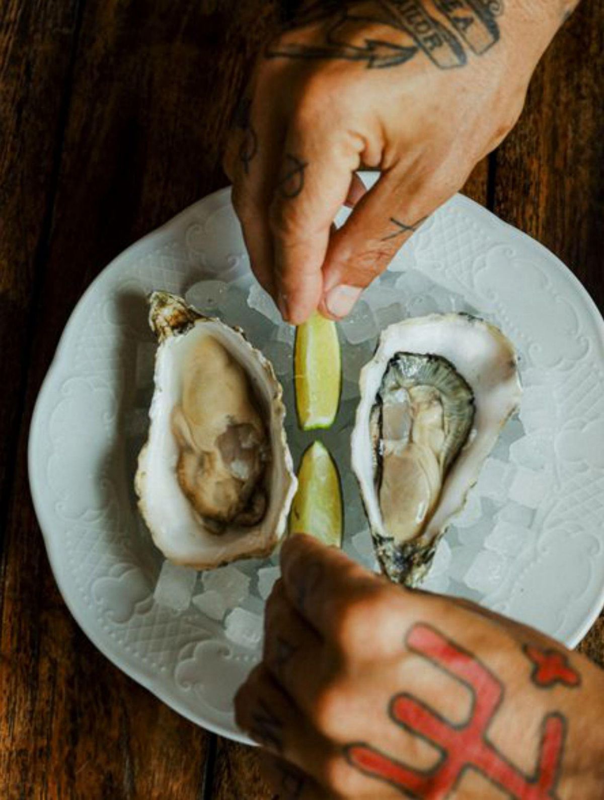 Ostras frecas, un plato exquisito.