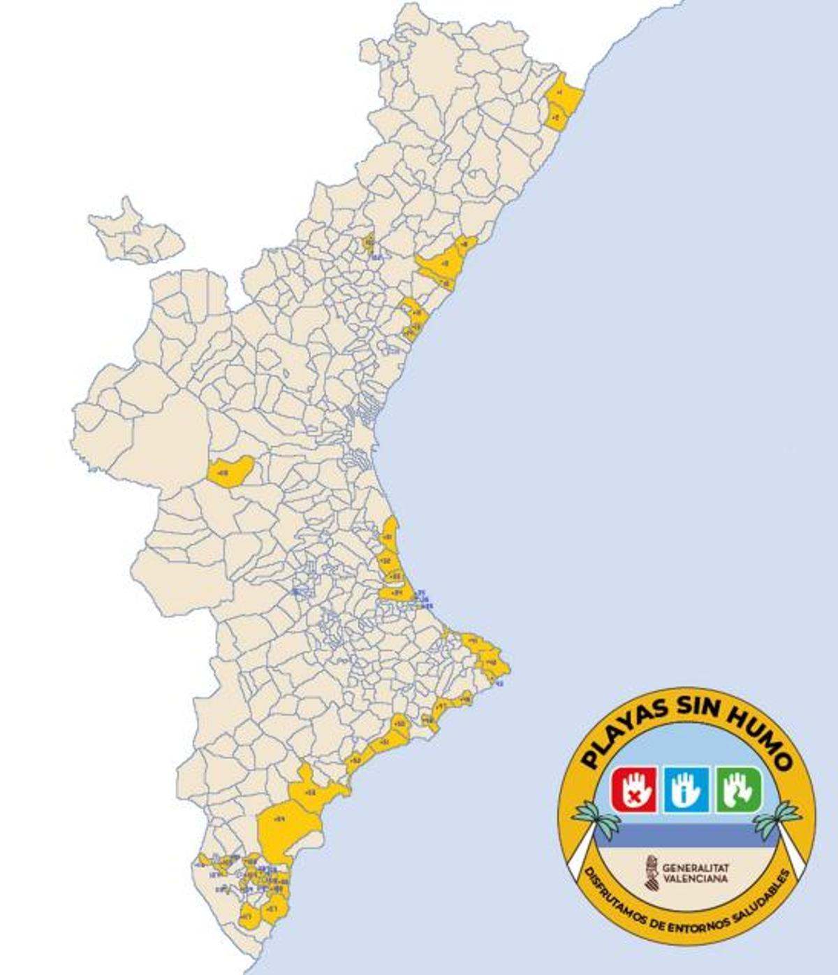 Mapa Playas Sin Humo 2026