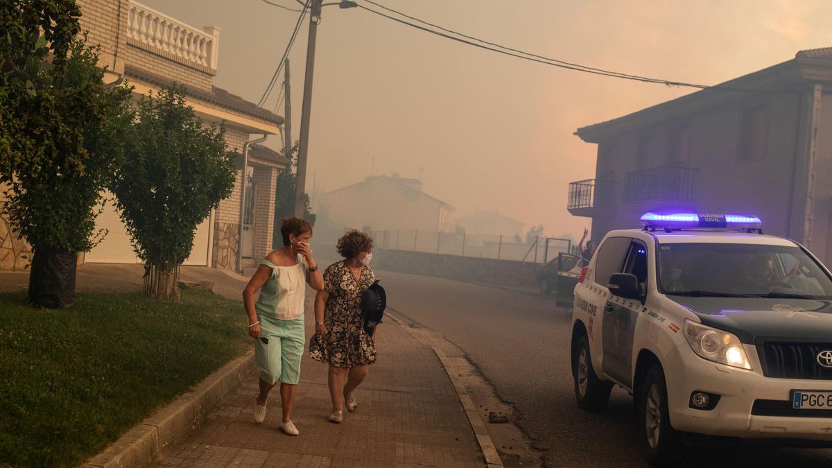 El feroz incendio de Losacio, en imágenes