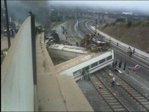 Imágenes del accidente ferroviario