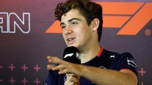 Moscow (Russian Federation), 12/09/2024.- Argentinian driver Franco Colapinto of Williams Racing attends a press conference ahead of the Formula One Grand Prix of Azerbaijan, at the Baku City Circuit, in Baku, Azerbaijan, 12 September 2024. The Formula One Grand Prix of Azerbaijan will take place on 15 September 2024. (Fórmula Uno, Azerbaiyán) EFE/EPA/YURI KOCHETKOV. gp azerbaiyan 2024. circuito baku