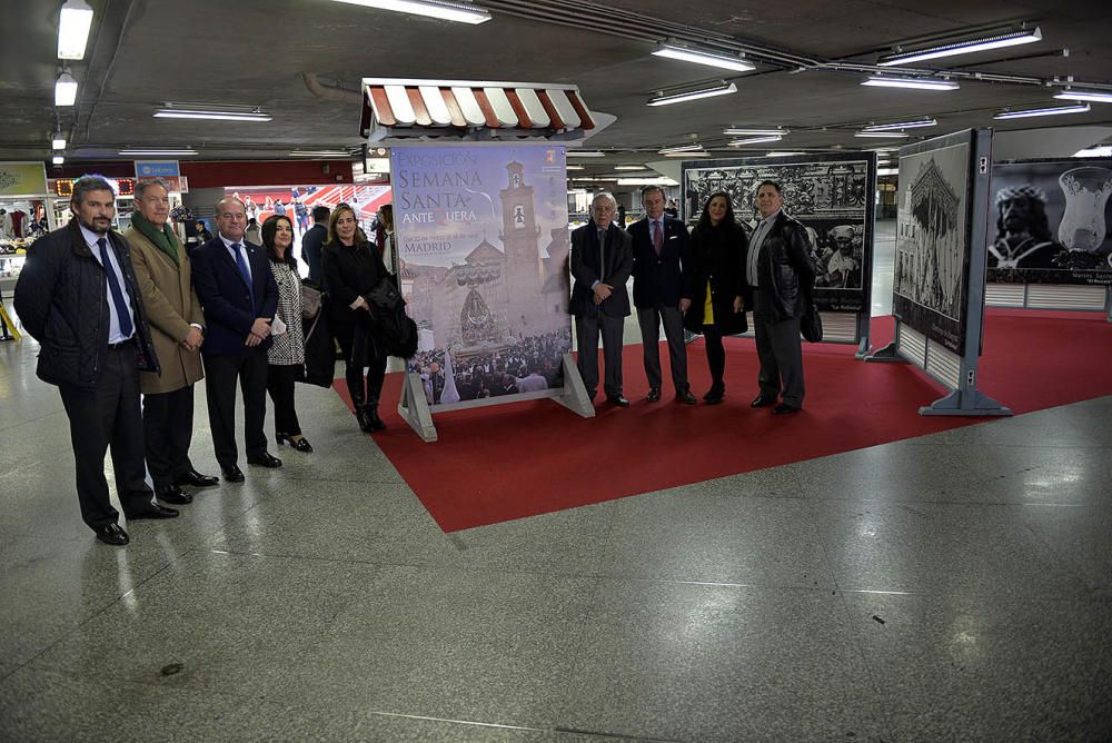 La estación de tren madrileña albergará, hasta el 16 de abril, una muestra fotográfica con grandes instantáneas representativas de la semana grande de la ciudad del Torcal.