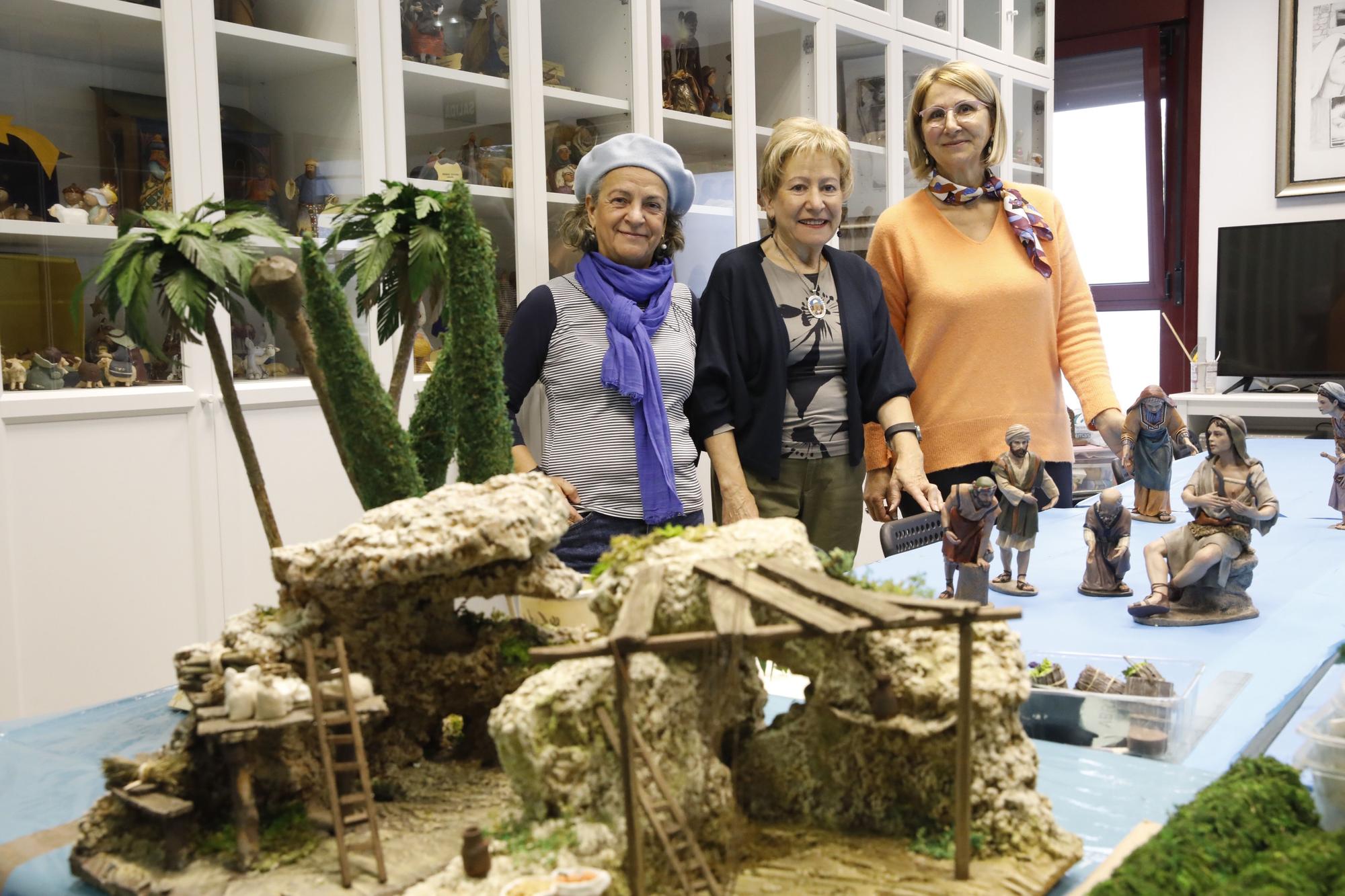 La Asociación Belenista de Gijón ultima los preparativos de su nacimiento monumental