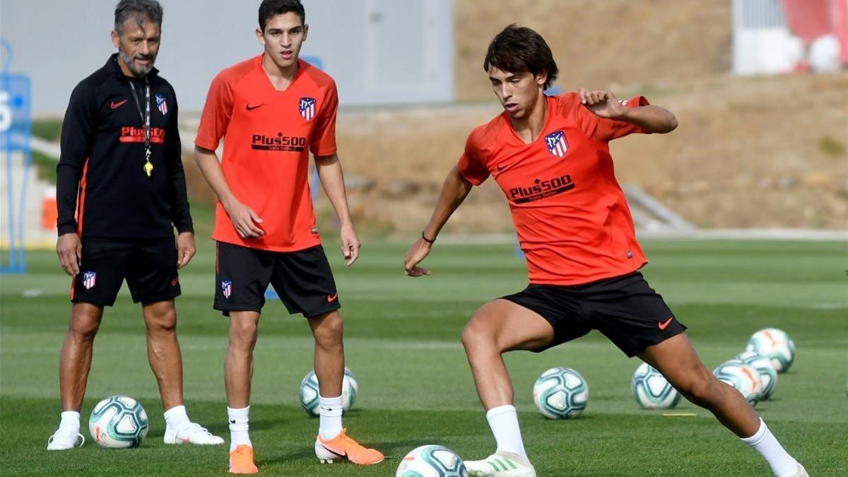 Joao Felix, en un entrenamiento del Atlético de Madrid.