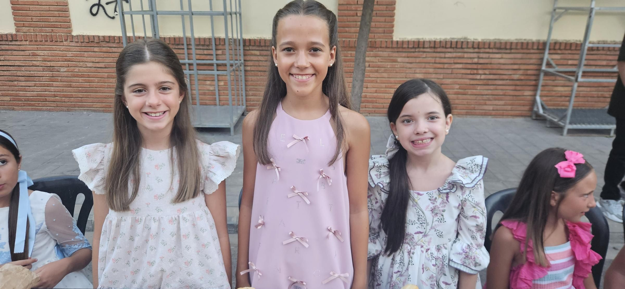 Candidatas a Fallera Mayor Infantil de València 2025 en la "punxà"