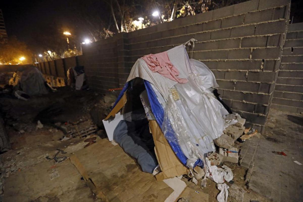 Chabolas junto a Mestalla