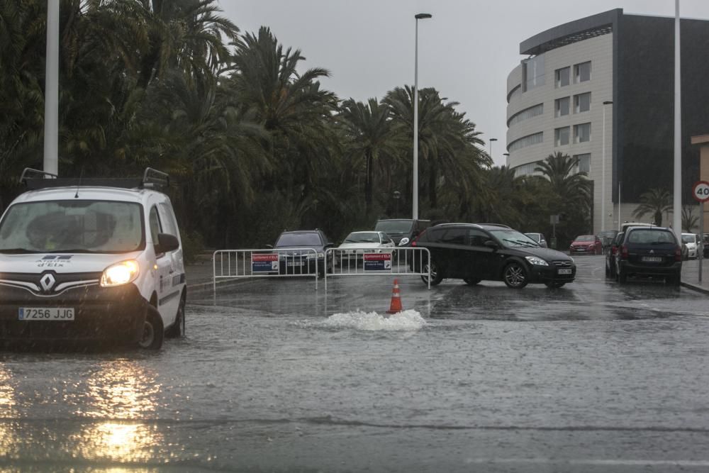 Temporal de lluvia en Elche