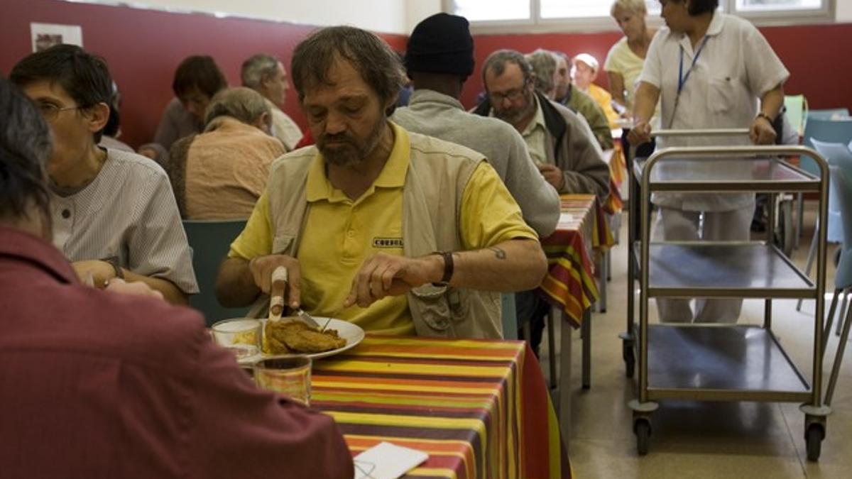 Comedor social de la Fundación Arrels en Barcelona.