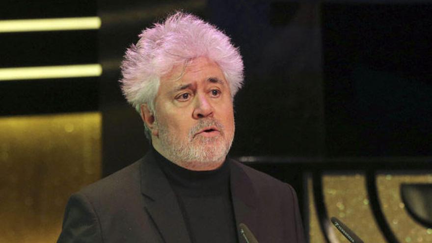 Pedro Almodóvar en la gala de los Goya.