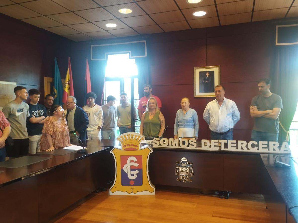 En imágenes, la celebración del ascenso a Tercera Federación del Condal de Noreña