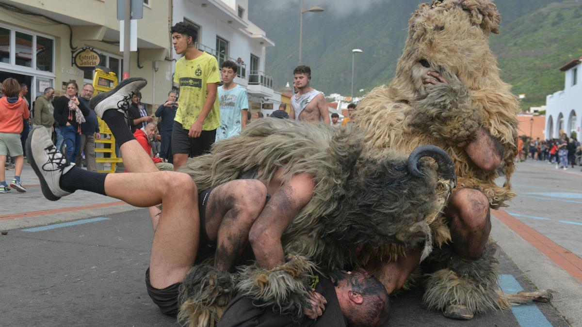 CARNAVAL DE CANARIAS 2023: Una peculiar manada de "carneros" toma las  calles de Tigaday, en el Carnaval más tradicional de El Hierro