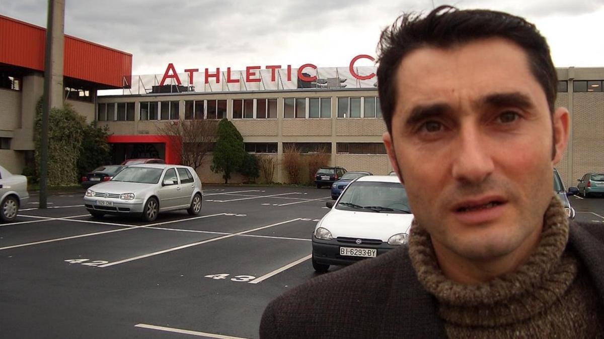 Valverde, en las instalaciones del Athletic en Lezama.