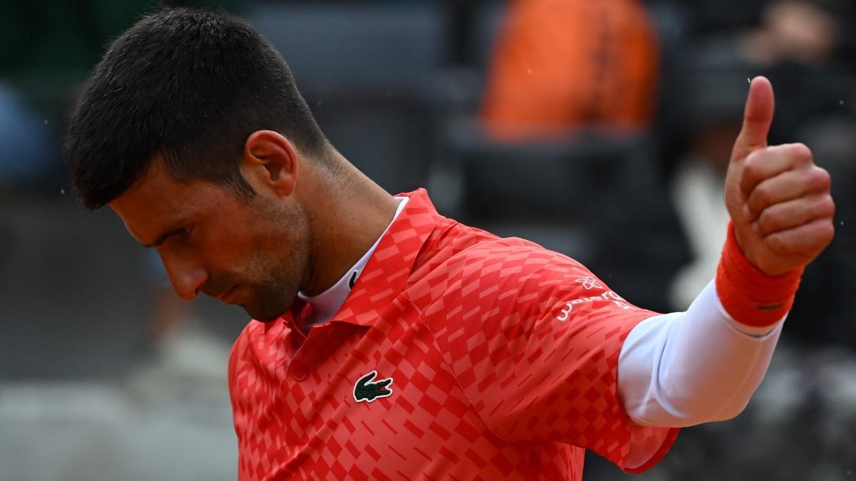 Djokovic, durante su partido ante Rune