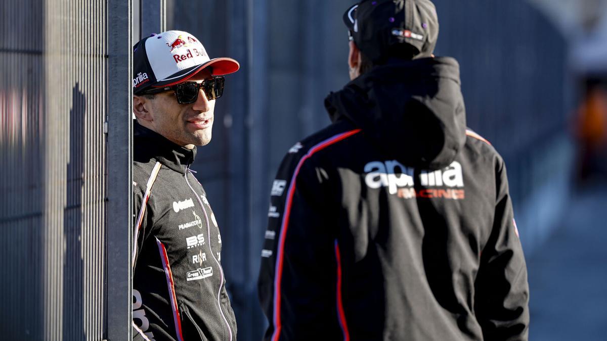Jorge Martín y Marco Bezzecchi, durante los test