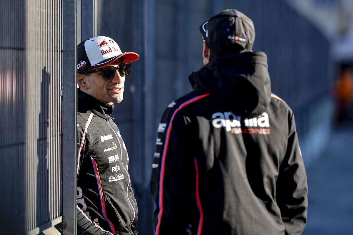 Jorge Martín y Marco Bezzecchi, durante los test