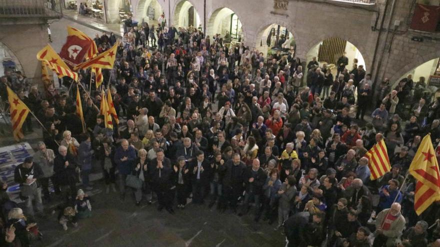 Concentració a la Plaça del Vi de Girona