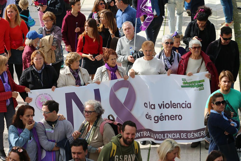 Manifestación contra la violencia de género en Málaga