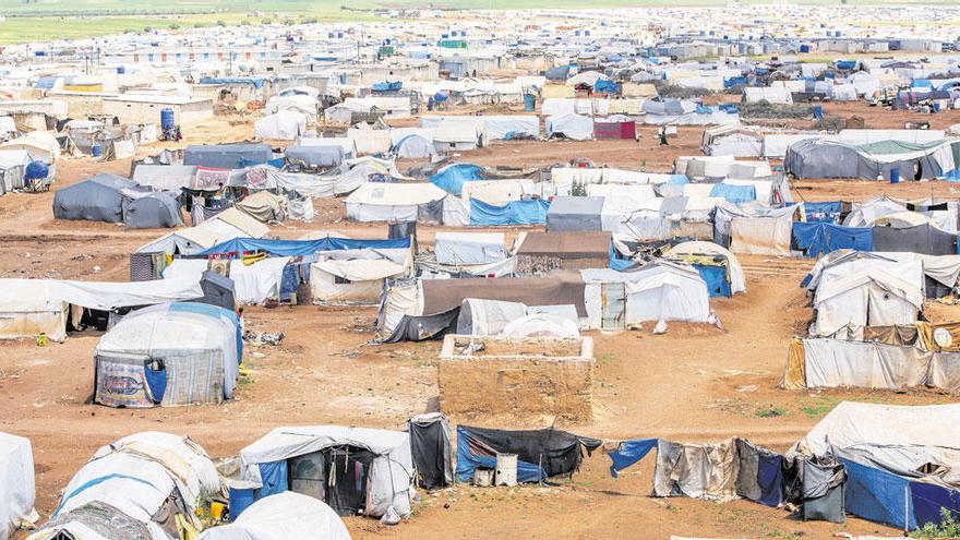 Campo de refugiados en Siria.