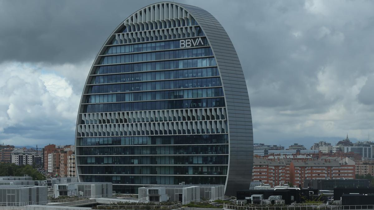 Edificio de la sede de BBVA en Madrid.