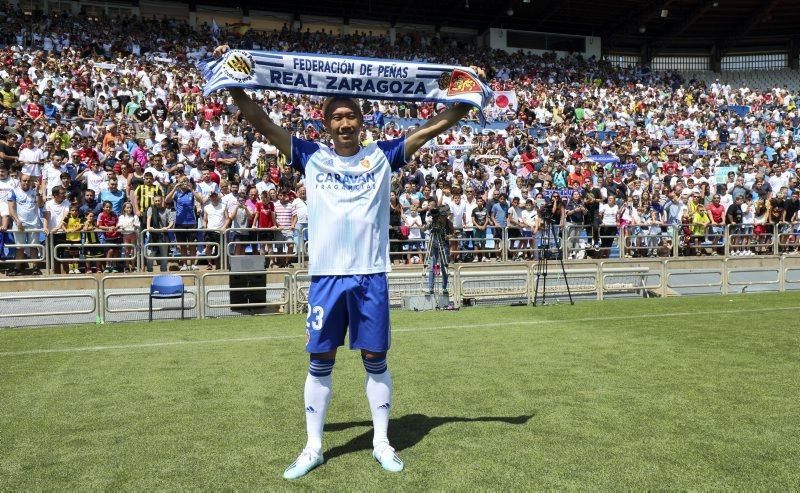 Presentación de Kagawa como jugador del Zaragoza