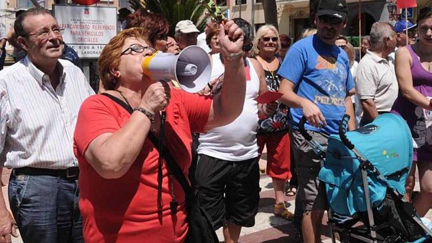 Un momento de la protesta ayer en San Fulgencio.