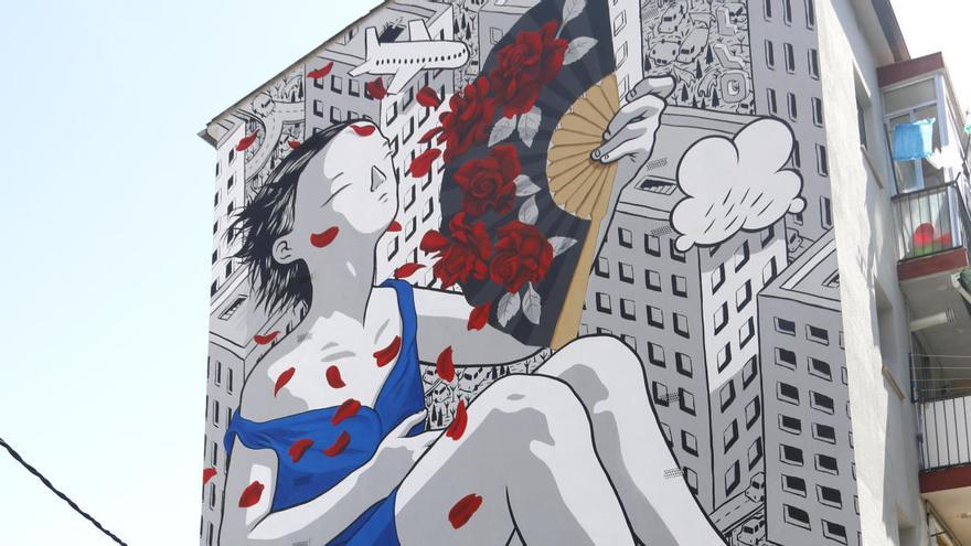 Un mural realitzat durant el festival