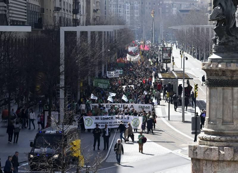 Huelga educativa en Zaragoza