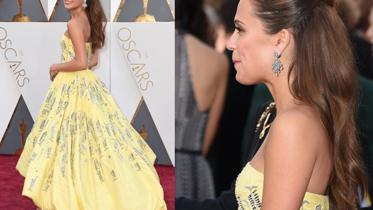 El beauty look de Alicia Vikander en los Premios Oscar 2016
