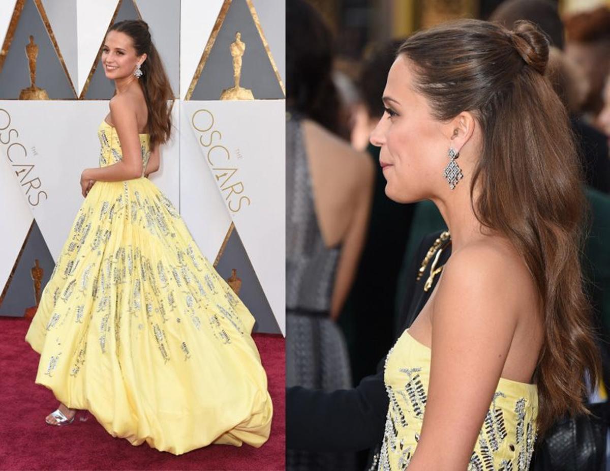 El beauty look de Alicia Vikander en los Premios Oscar 2016