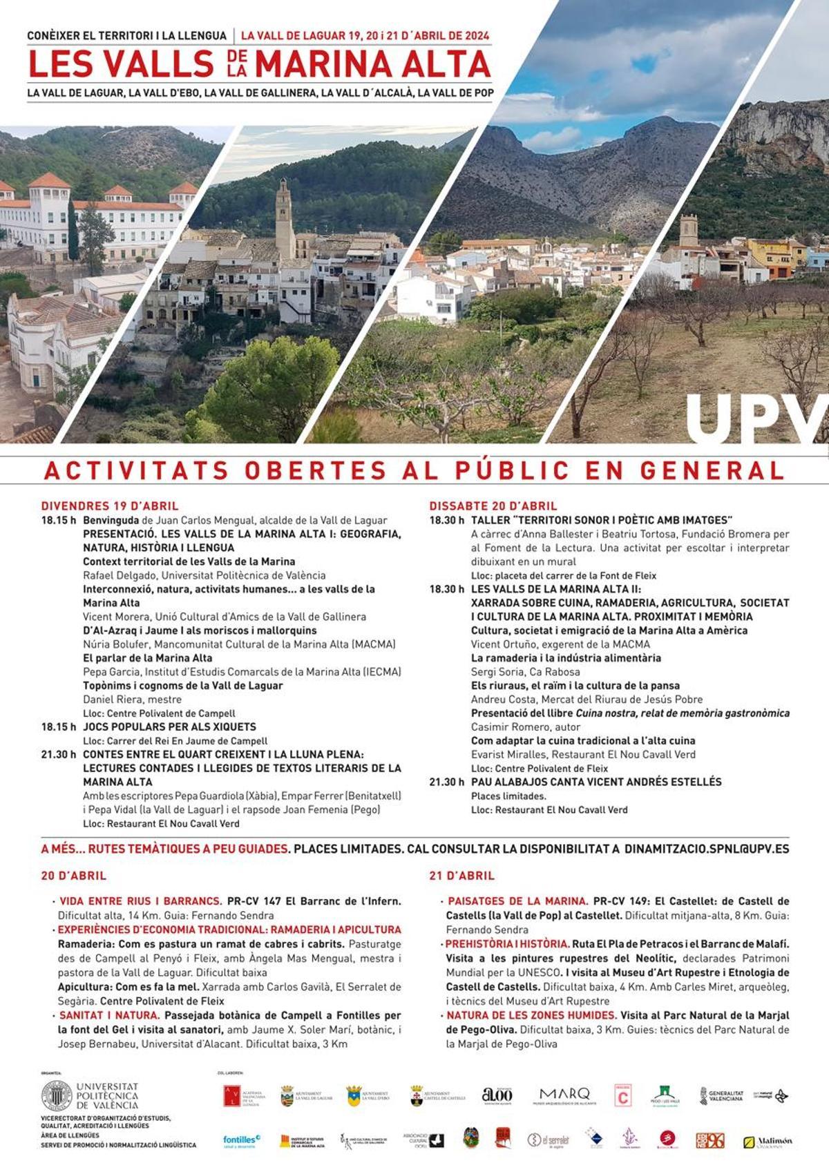 El cartell de les jornades de la Universitat Politècnica de València