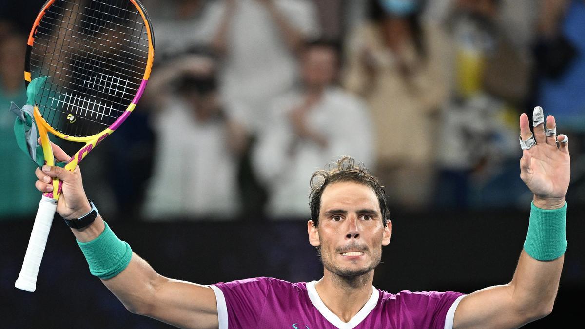 Nadal celebra su victoria en dieciseisavos de final ante Khachanov, el jueves.