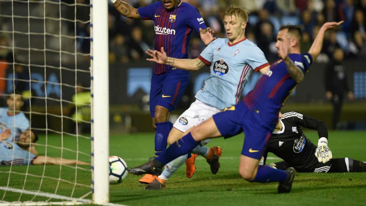 LALIGA | Celta - Barça (2-2): La imagen que demuestra que Alcácer marcó el 1-2