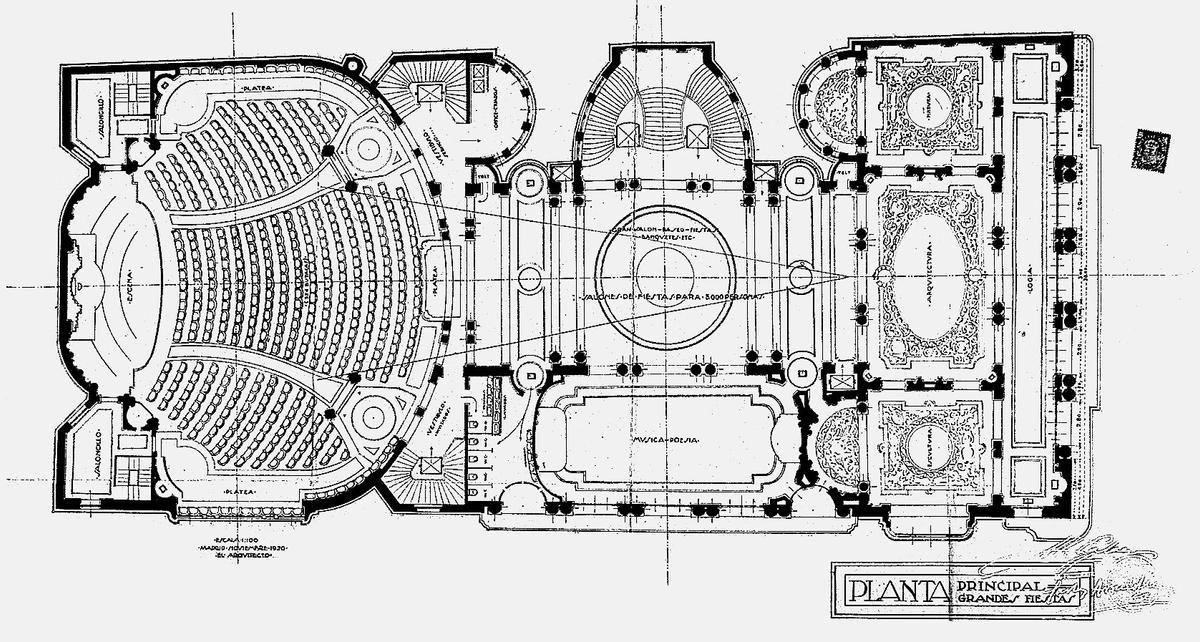 Planta principal del Círculo de Bellas Artes