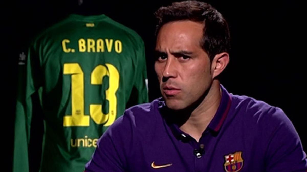 Bravo, durante la entrevista con Barça TV.