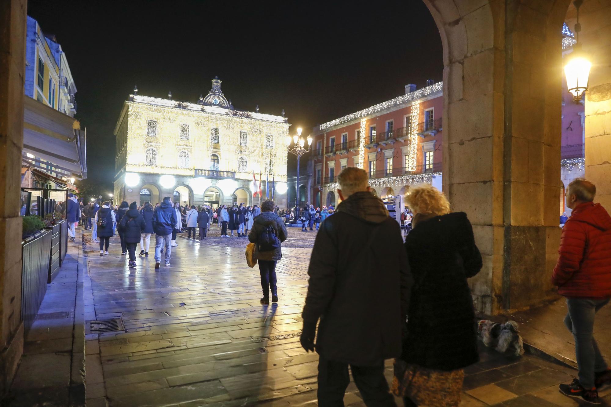 Encendido de las luces navideñas en Gijón