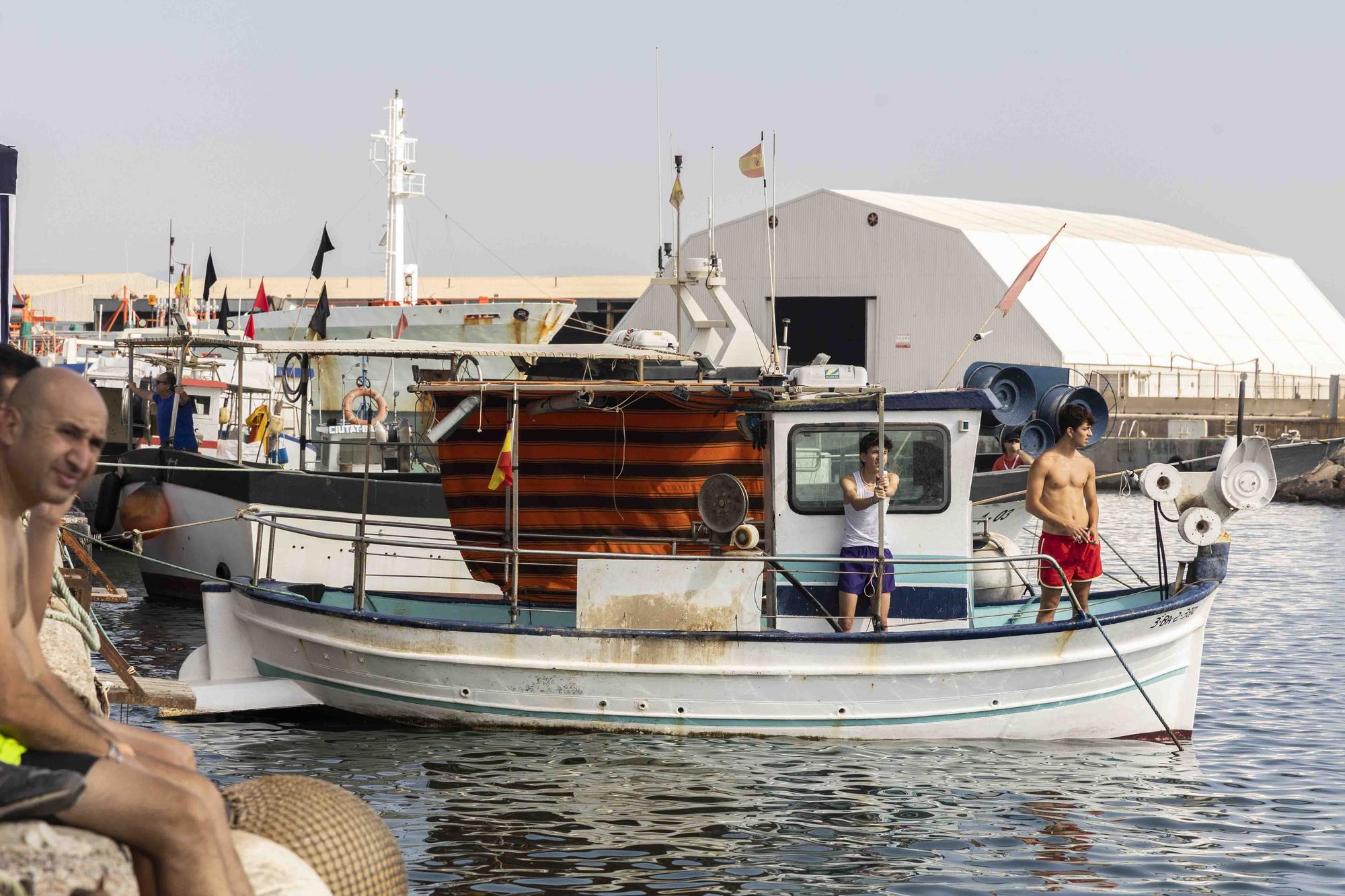 Las cucañas de Port de Sagunt: el palo engrasado